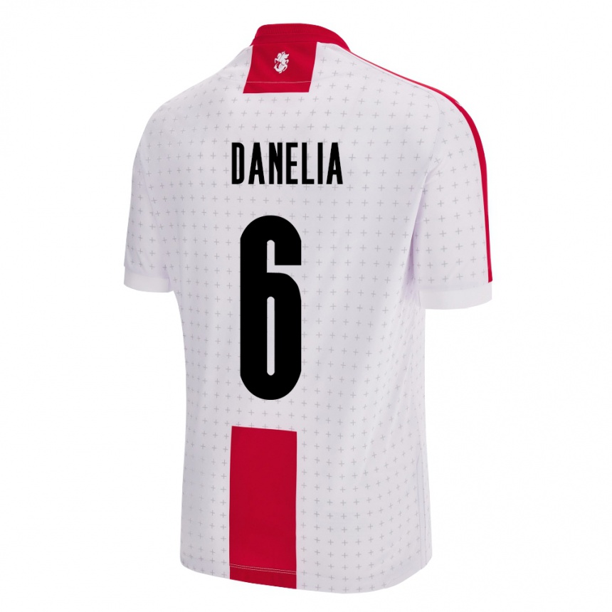 Niño Fútbol Camiseta Georgia Natia Danelia #6 Blanco 1ª Equipación 24-26