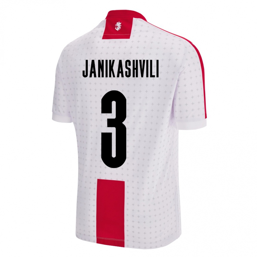 Niño Fútbol Camiseta Georgia Mariami Janikashvili #3 Blanco 1ª Equipación 24-26