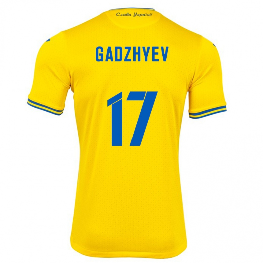 Niño Fútbol Camiseta Ucrania Ramik Gadzhyev #17 Amarillo 1ª Equipación 24-26