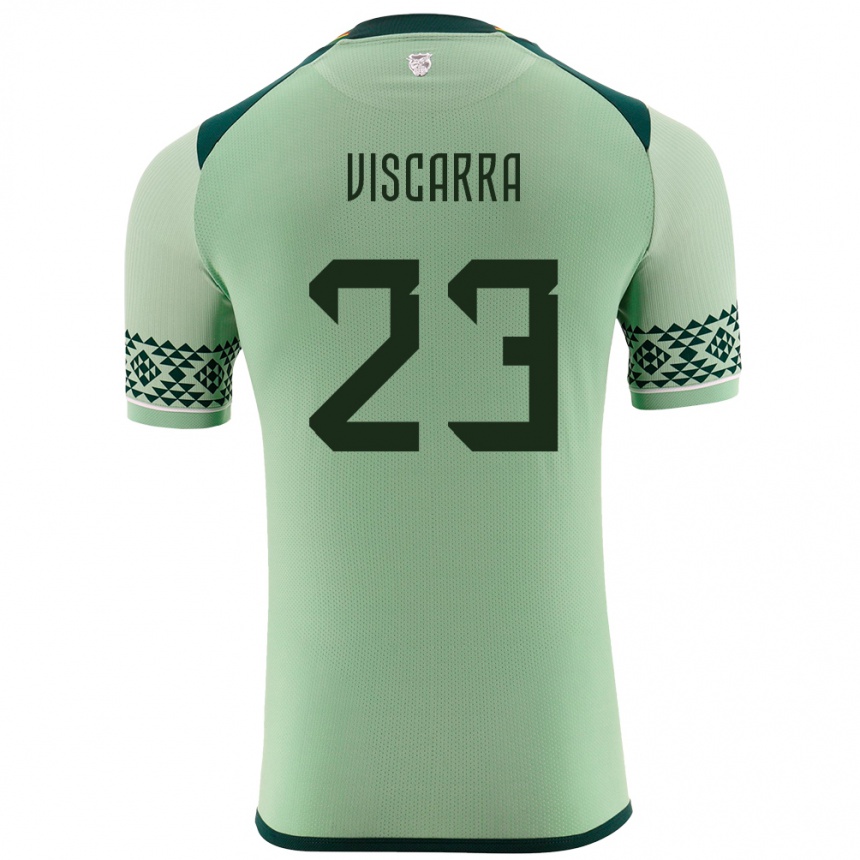 Niño Fútbol Camiseta Bolivia Guillermo Viscarra #23 Verde Claro 1ª Equipación 24-26