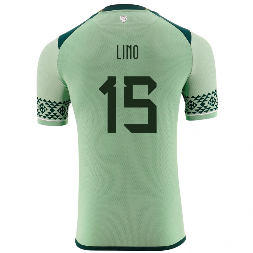 Niño Fútbol Camiseta Bolivia Daniel Lino #15 Verde Claro 1ª Equipación 24-26