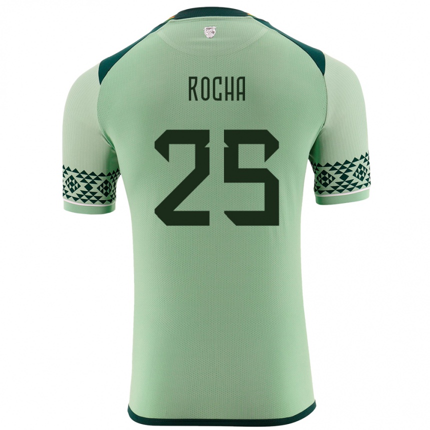 Niño Fútbol Camiseta Bolivia Yomar Rocha #25 Verde Claro 1ª Equipación 24-26