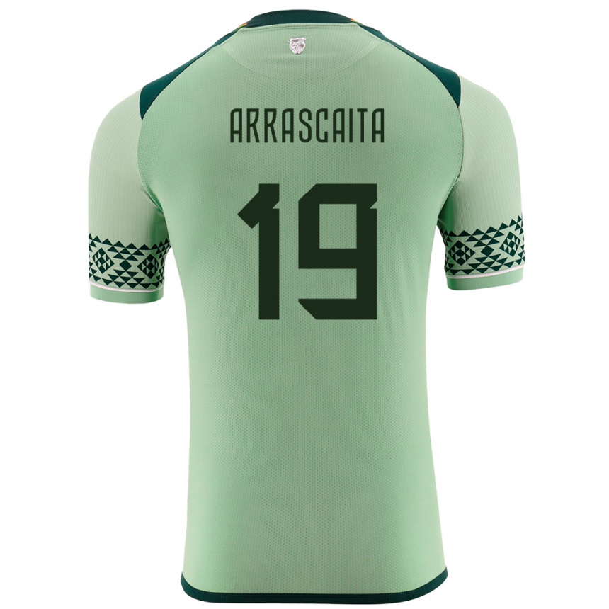 Niño Fútbol Camiseta Bolivia Jaime Arrascaita #19 Verde Claro 1ª Equipación 24-26