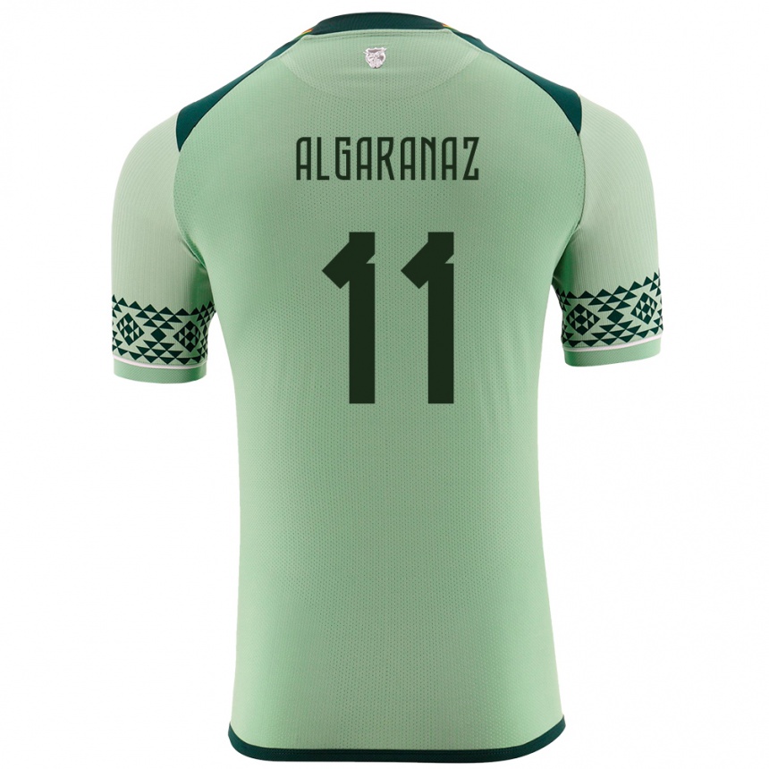 Niño Fútbol Camiseta Bolivia Carmelo Algarañaz #11 Verde Claro 1ª Equipación 24-26