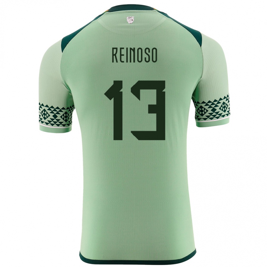 Niño Fútbol Camiseta Bolivia Jair Reinoso #13 Verde Claro 1ª Equipación 24-26