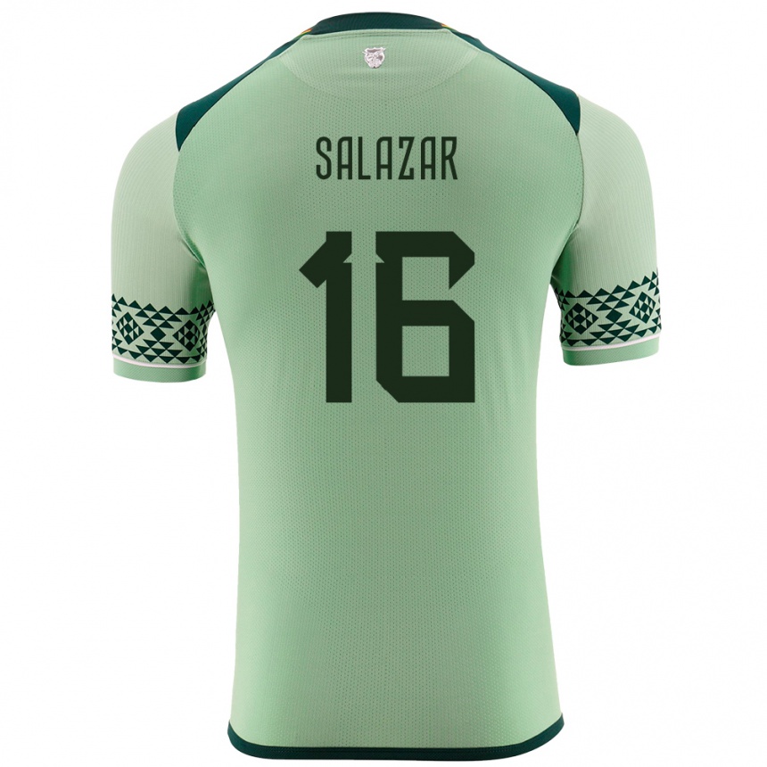 Niño Fútbol Camiseta Bolivia Marco Salazar #16 Verde Claro 1ª Equipación 24-26