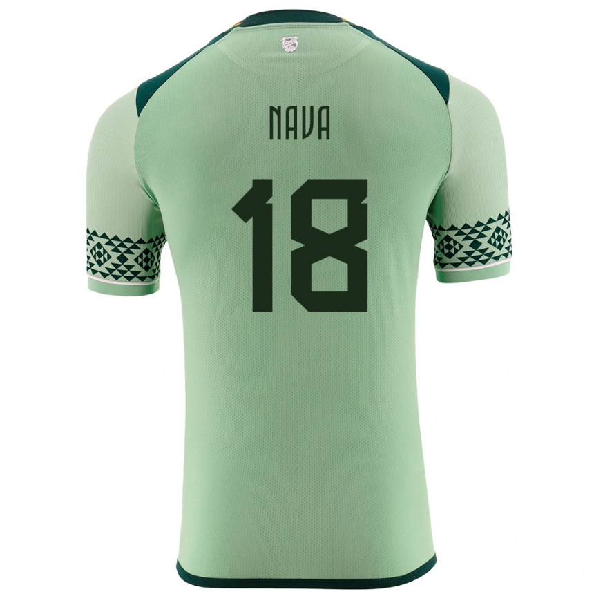 Niño Fútbol Camiseta Bolivia Fernando Nava #18 Verde Claro 1ª Equipación 24-26