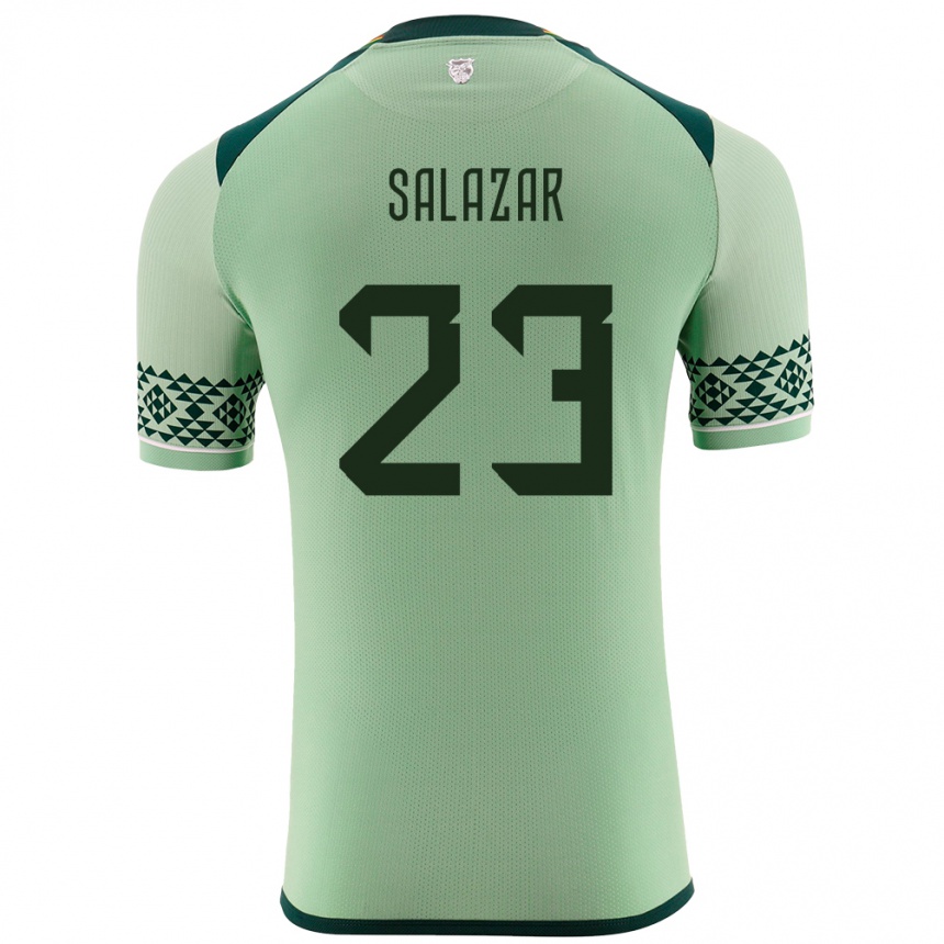 Niño Fútbol Camiseta Bolivia Alba Salazar #23 Verde Claro 1ª Equipación 24-26