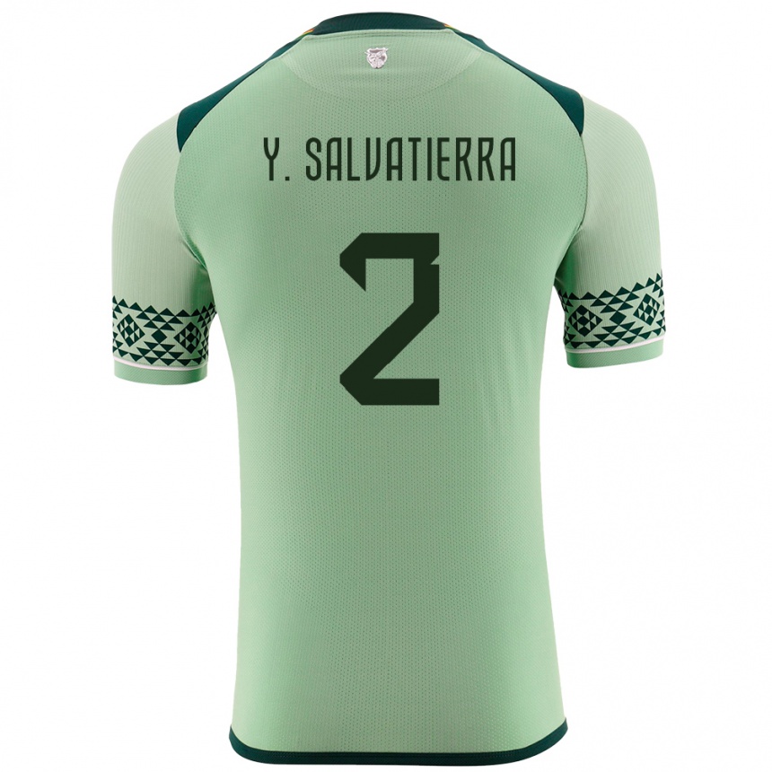 Niño Fútbol Camiseta Bolivia Yuditaz Jimena Salvatierra #2 Verde Claro 1ª Equipación 24-26