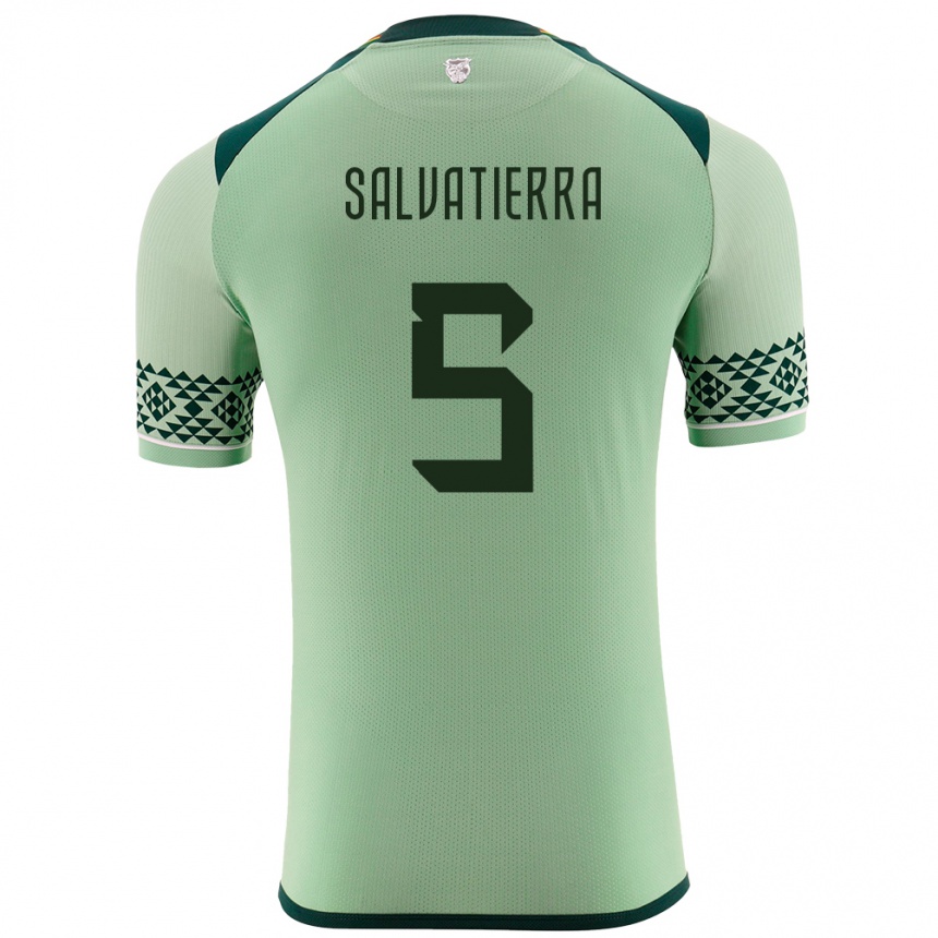 Niño Fútbol Camiseta Bolivia Érika Salvatierra #5 Verde Claro 1ª Equipación 24-26