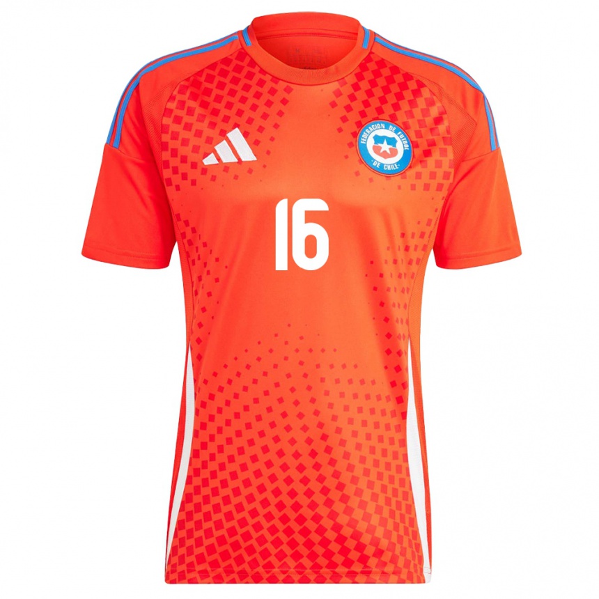 Niño Fútbol Camiseta Chile Jeison Fuentealba #16 Rojo 1ª Equipación 24-26