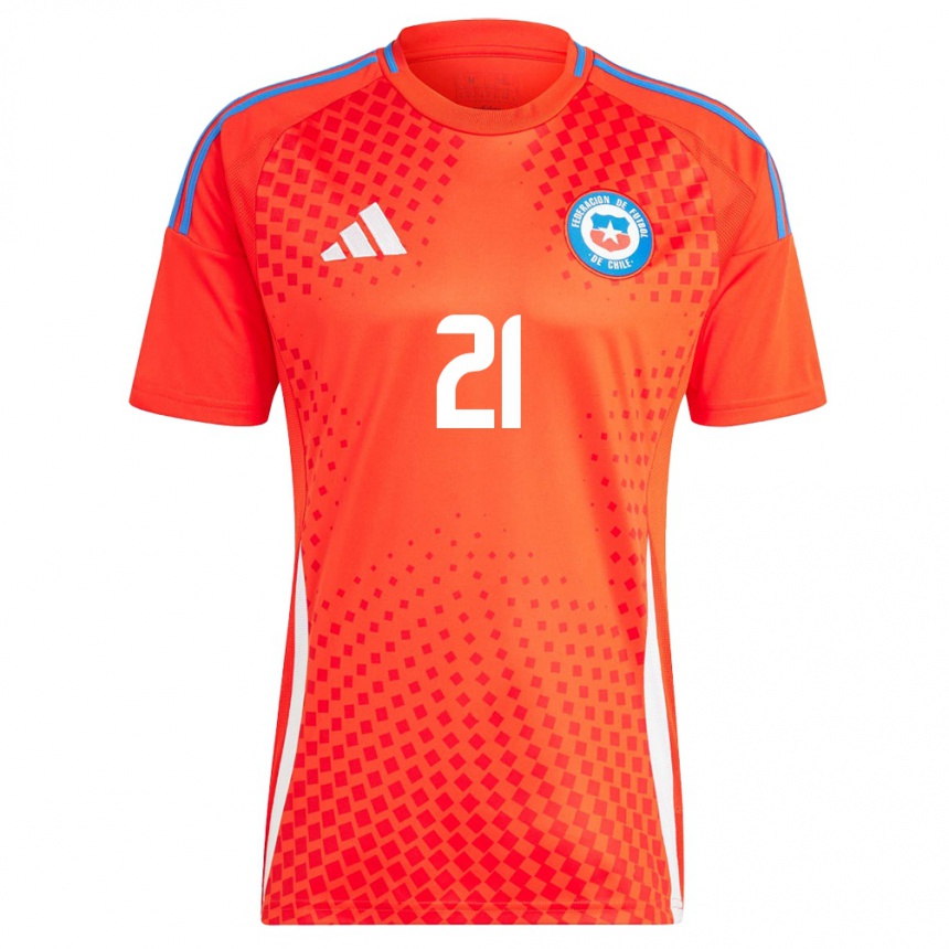 Niño Fútbol Camiseta Chile Julián Alfaro #21 Rojo 1ª Equipación 24-26