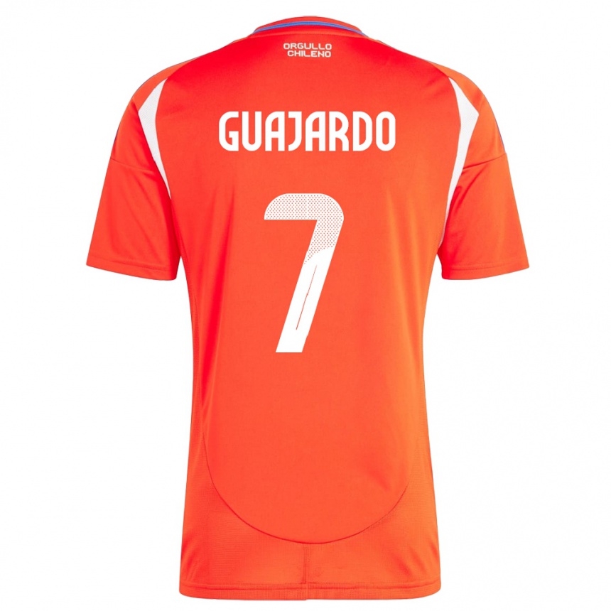 Niño Fútbol Camiseta Chile Paolo Guajardo #7 Rojo 1ª Equipación 24-26