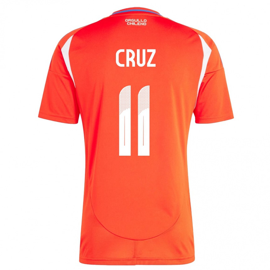 Niño Fútbol Camiseta Chile Joan Cruz #11 Rojo 1ª Equipación 24-26