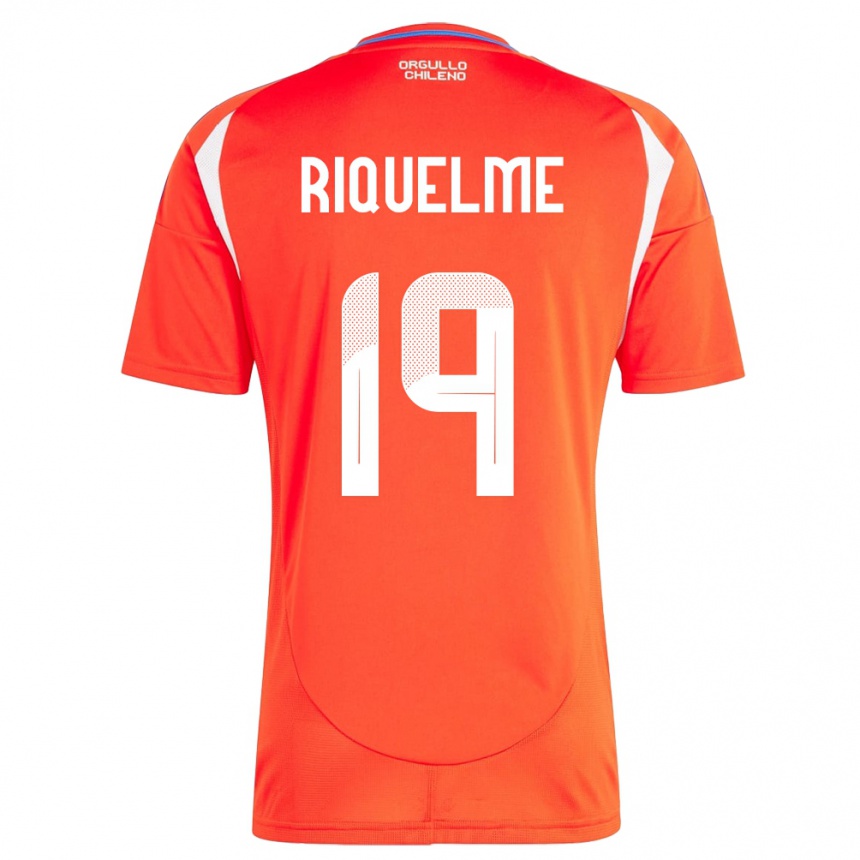 Niño Fútbol Camiseta Chile Benjamín Riquelme #19 Rojo 1ª Equipación 24-26