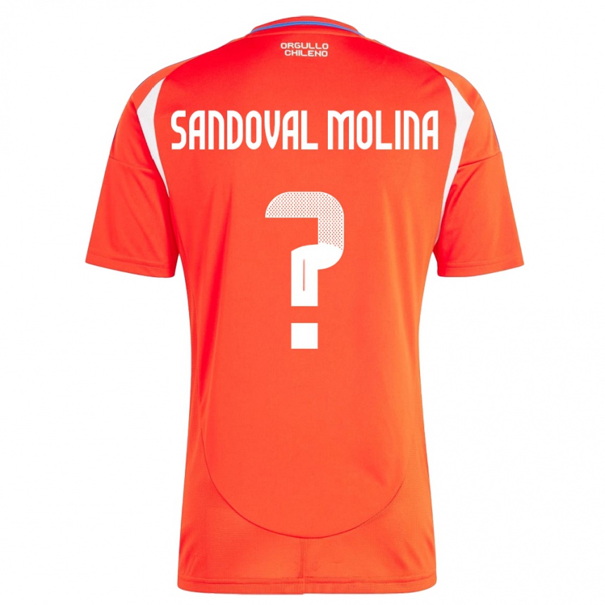 Niño Fútbol Camiseta Chile Mario Sandoval Molina #0 Rojo 1ª Equipación 24-26