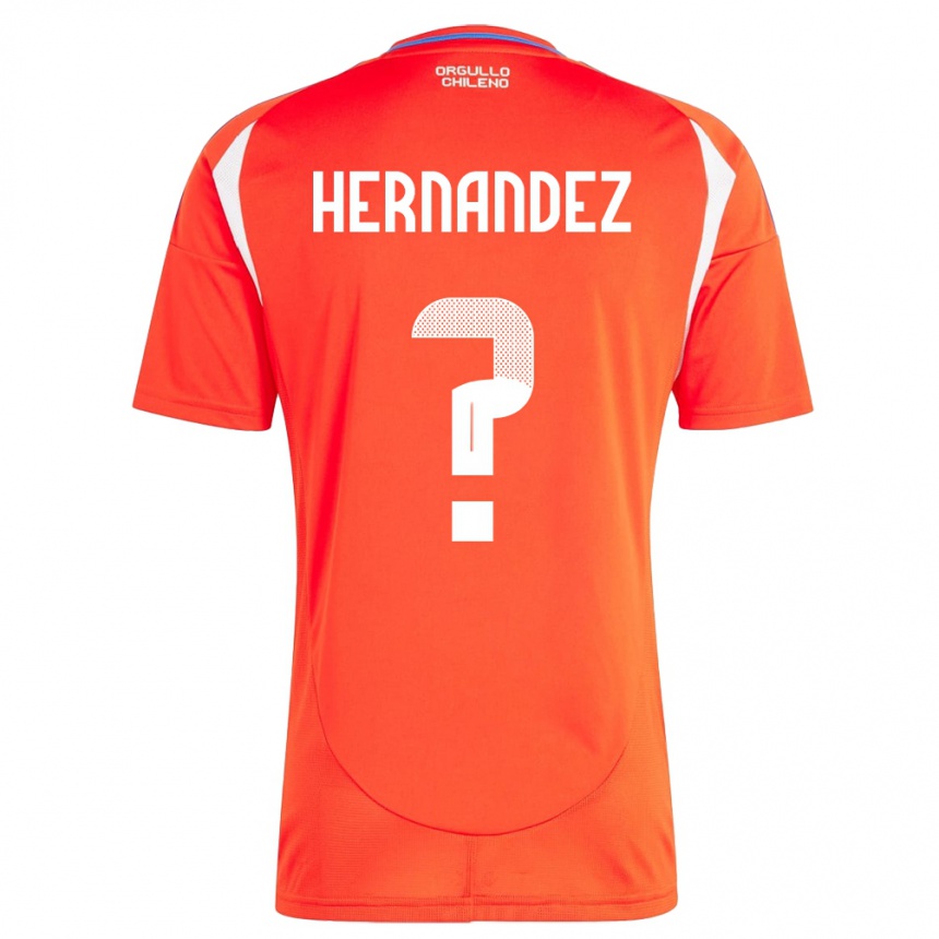 Niño Fútbol Camiseta Chile Camilo Hernández #0 Rojo 1ª Equipación 24-26