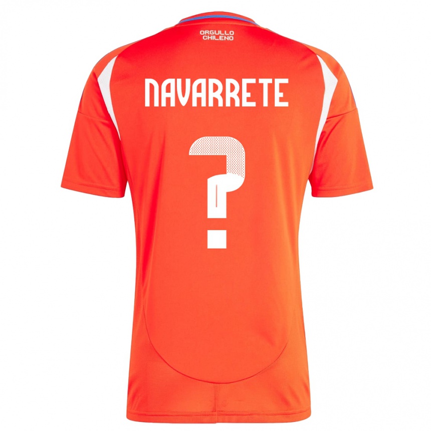 Niño Fútbol Camiseta Chile Sebastián Navarrete #0 Rojo 1ª Equipación 24-26