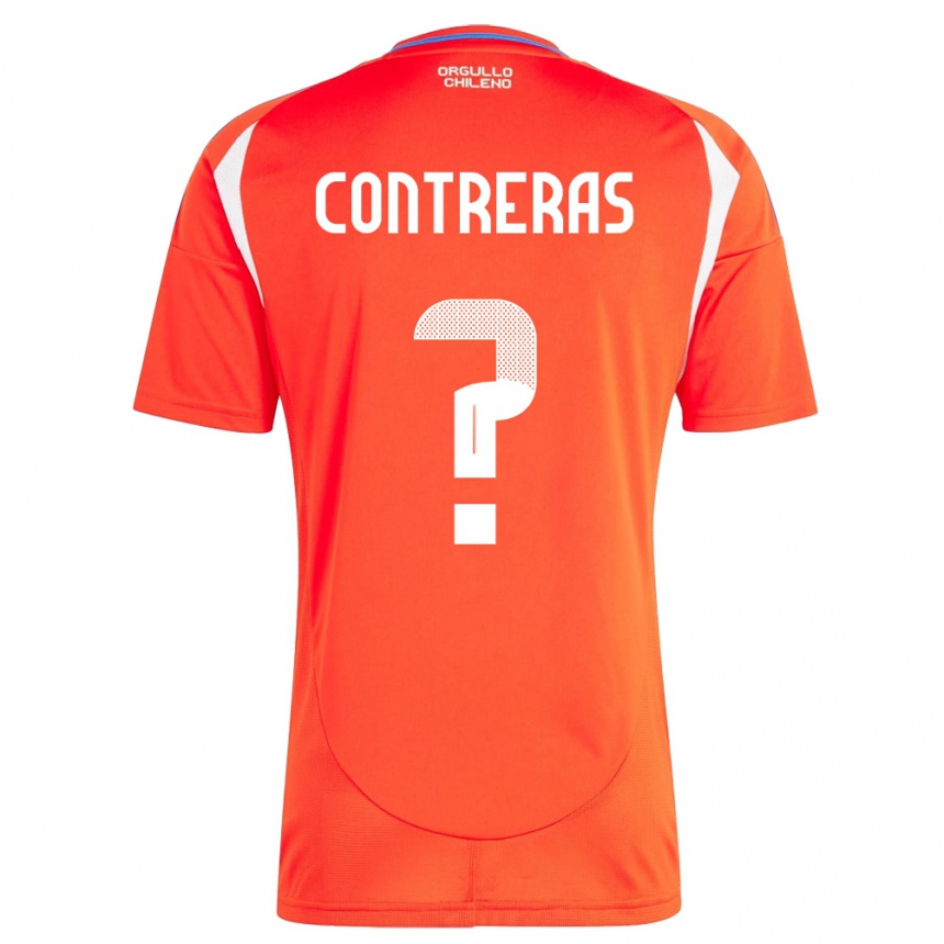 Niño Fútbol Camiseta Chile Mathías Contreras #0 Rojo 1ª Equipación 24-26