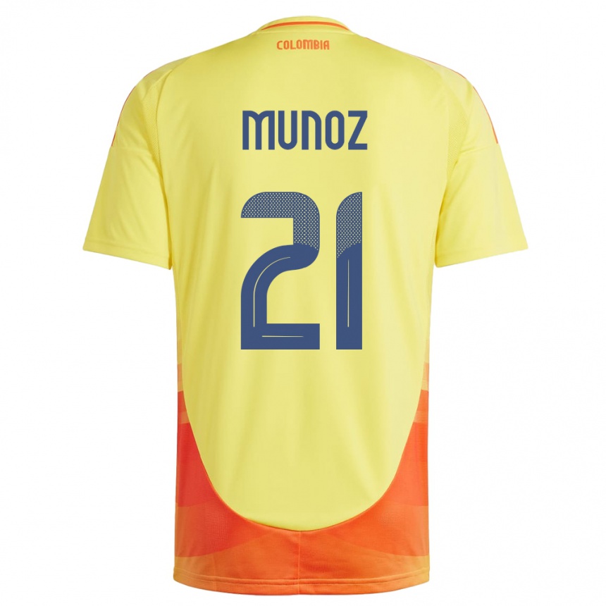 Niño Fútbol Camiseta Colombia Daniel Muñoz #21 Amarillo 1ª Equipación 24-26