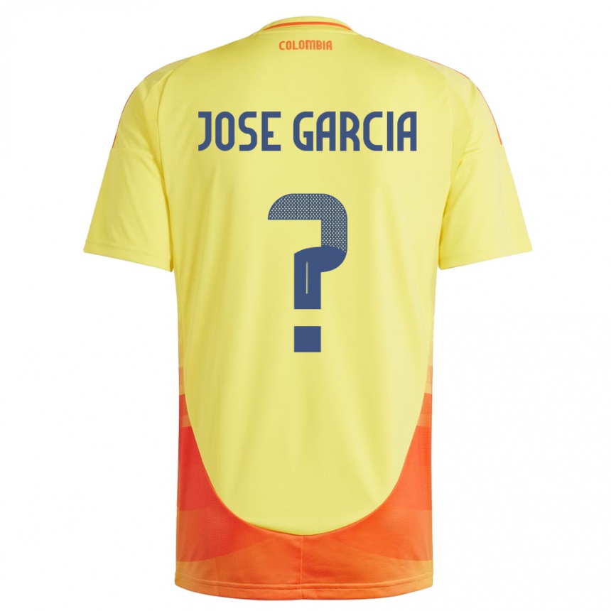 Niño Fútbol Camiseta Colombia José García #0 Amarillo 1ª Equipación 24-26