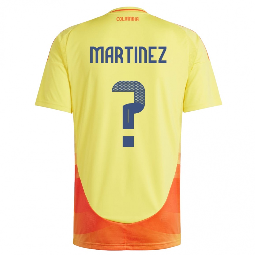 Niño Fútbol Camiseta Colombia Edwin Martínez #0 Amarillo 1ª Equipación 24-26