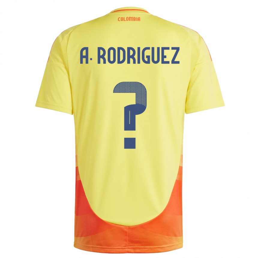 Niño Fútbol Camiseta Colombia Andrés Rodríguez #0 Amarillo 1ª Equipación 24-26