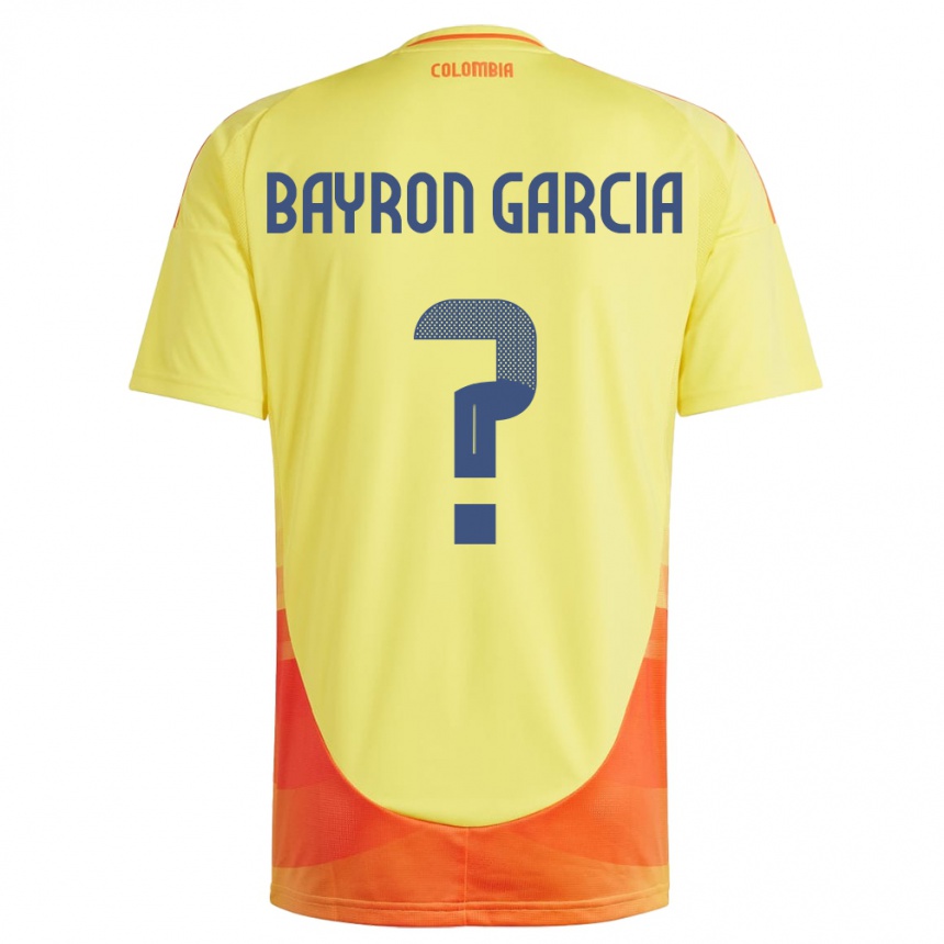 Niño Fútbol Camiseta Colombia Bayron García #0 Amarillo 1ª Equipación 24-26