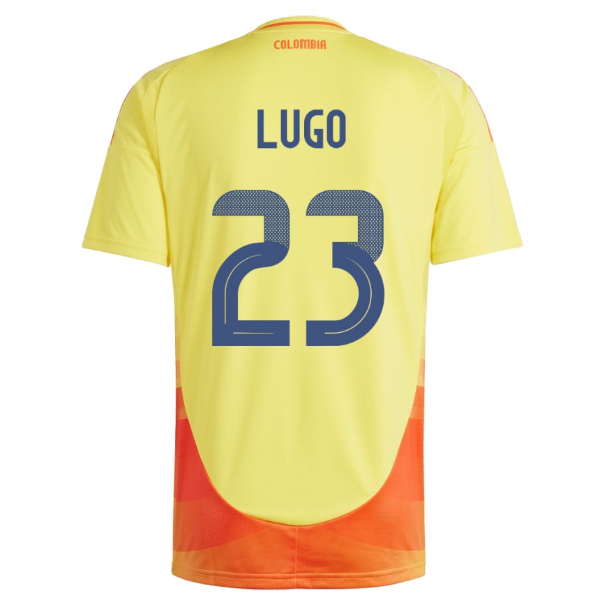 Niño Fútbol Camiseta Colombia Michelle Lugo #23 Amarillo 1ª Equipación 24-26