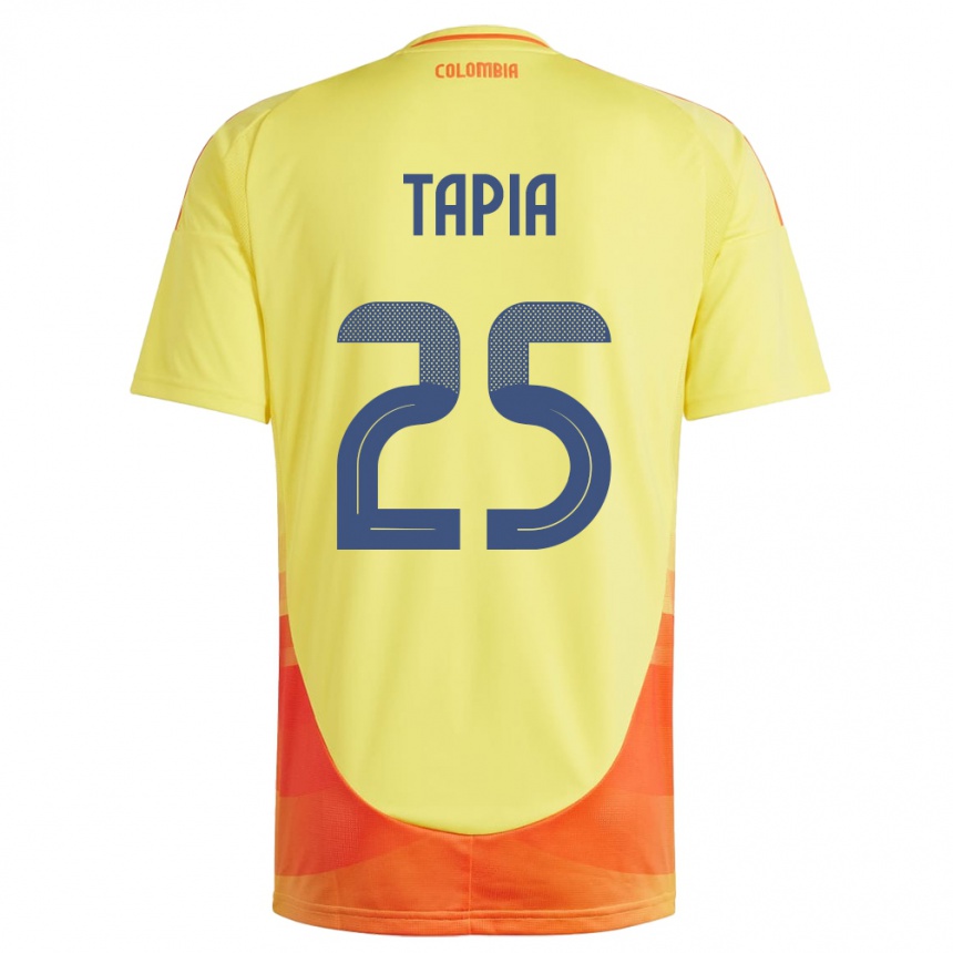 Niño Fútbol Camiseta Colombia Katherine Tapia #25 Amarillo 1ª Equipación 24-26