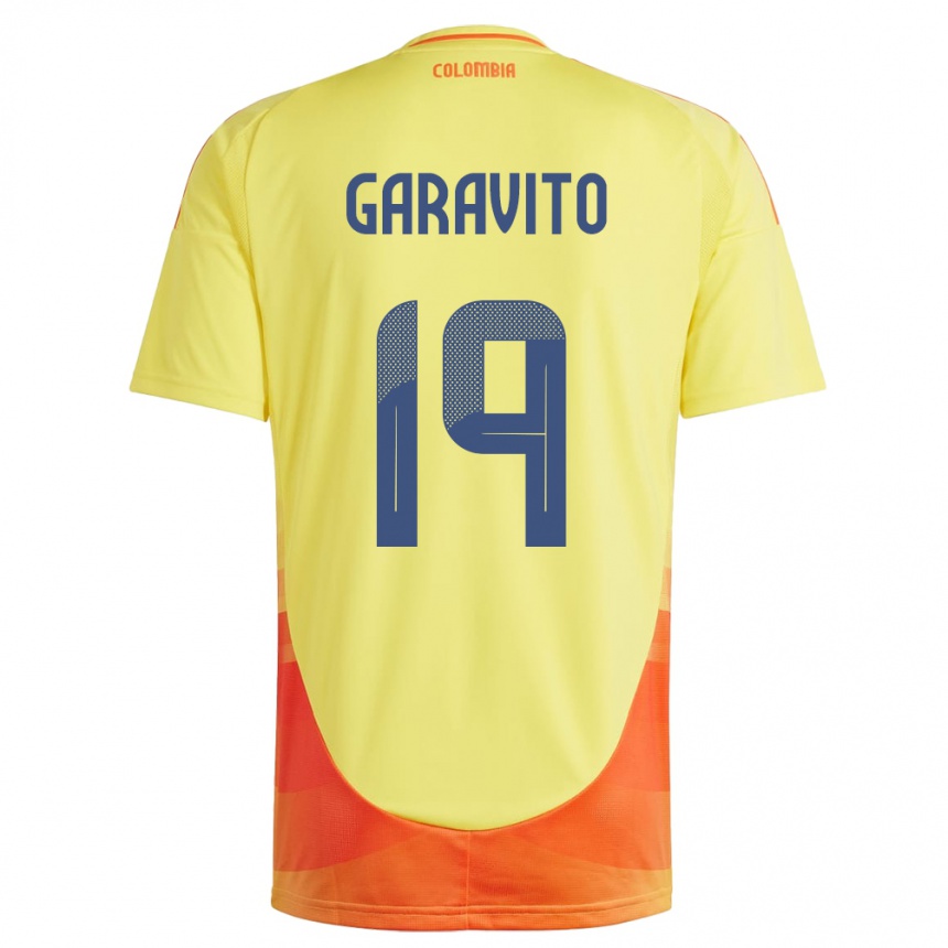 Niño Fútbol Camiseta Colombia Laura Garavito #19 Amarillo 1ª Equipación 24-26