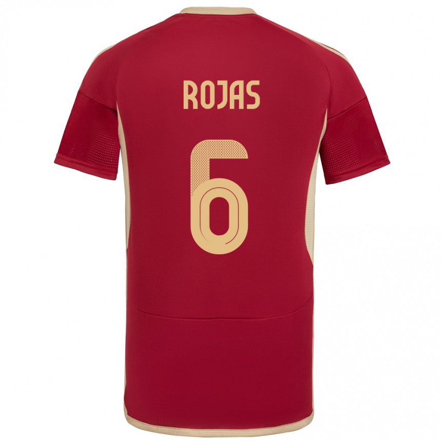 Niño Fútbol Camiseta Venezuela Carlos Rojas #6 Borgoña 1ª Equipación 24-26