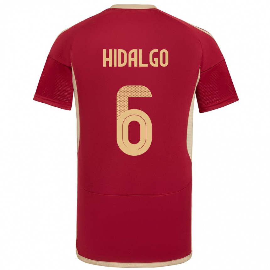 Niño Fútbol Camiseta Venezuela Rai Hidalgo #6 Borgoña 1ª Equipación 24-26