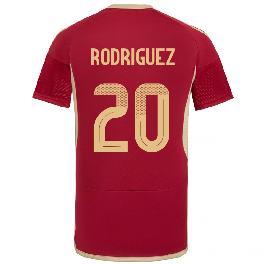 Niño Fútbol Camiseta Venezuela Dayana Rodríguez #20 Borgoña 1ª Equipación 24-26