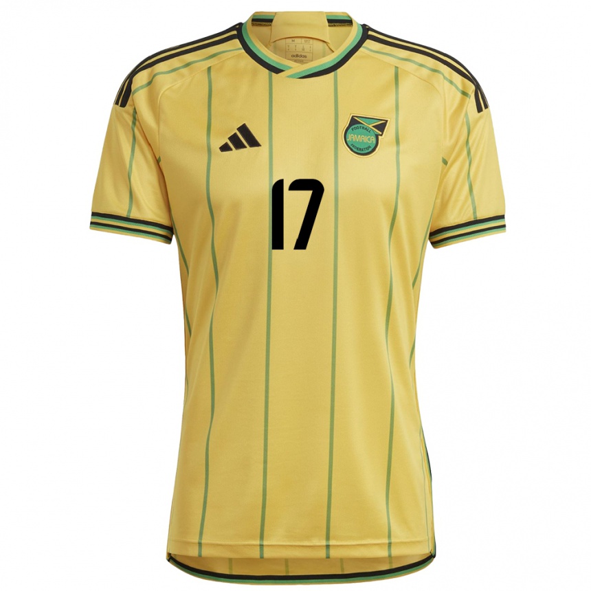 Niño Fútbol Camiseta Jamaica Alexander Bicknell #17 Amarillo 1ª Equipación 24-26