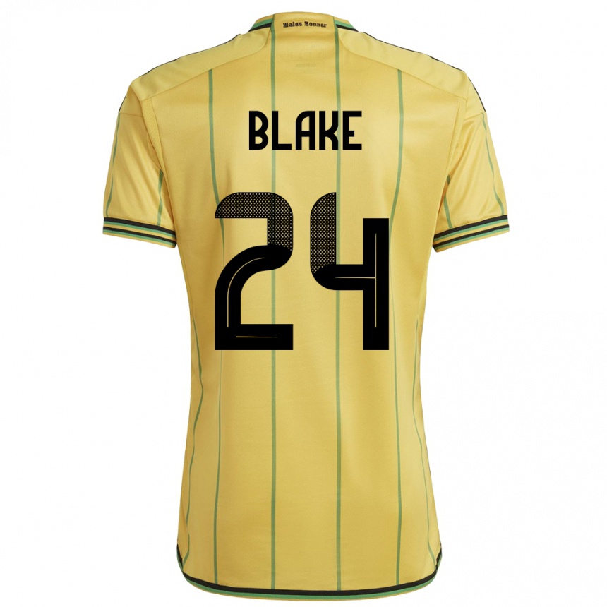 Niño Fútbol Camiseta Jamaica Andre Blake #24 Amarillo 1ª Equipación 24-26