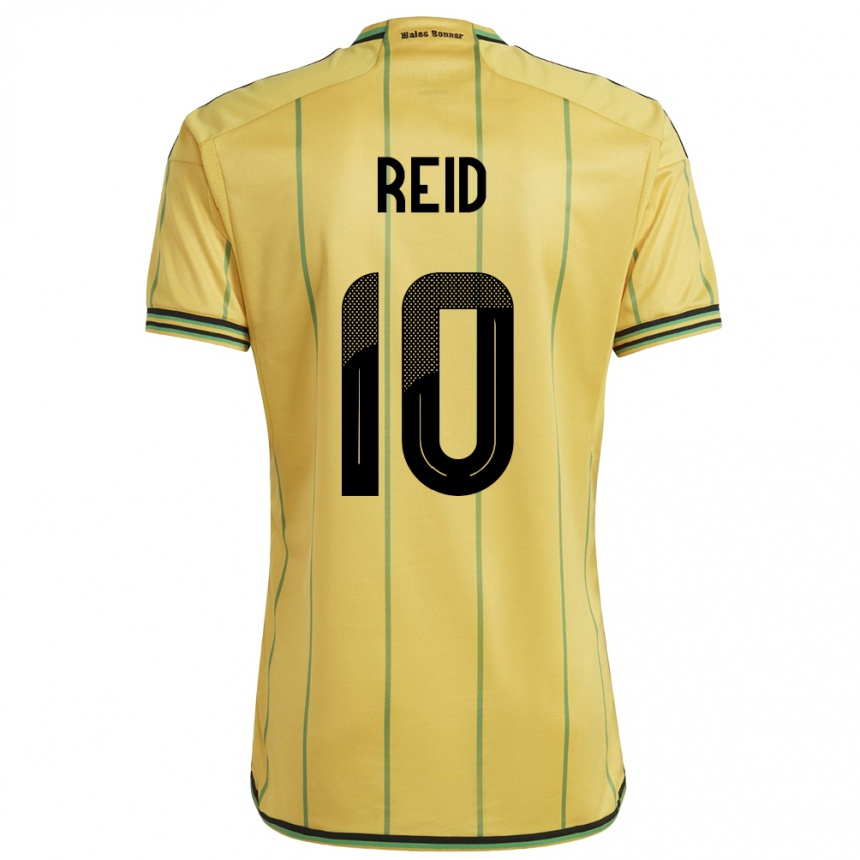 Niño Fútbol Camiseta Jamaica Bobby De Cordova-Reid #10 Amarillo 1ª Equipación 24-26