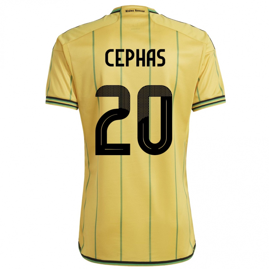 Niño Fútbol Camiseta Jamaica Renaldo Cephas #20 Amarillo 1ª Equipación 24-26