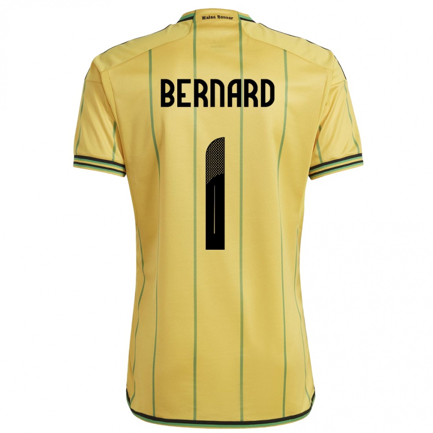 Niño Fútbol Camiseta Jamaica Akeem Bernard #1 Amarillo 1ª Equipación 24-26