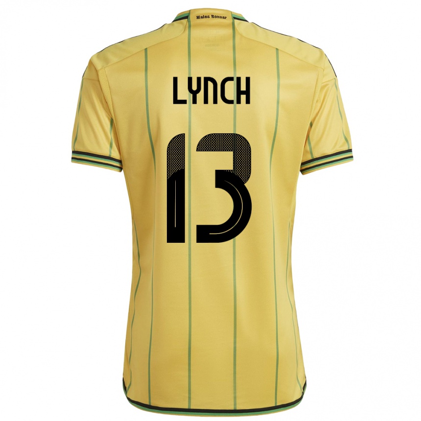 Niño Fútbol Camiseta Jamaica Taywane Lynch #13 Amarillo 1ª Equipación 24-26