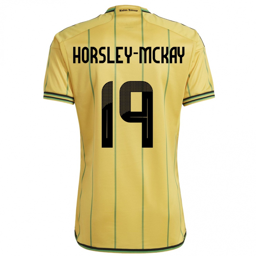 Niño Fútbol Camiseta Jamaica Kyron Horsley-Mckay #19 Amarillo 1ª Equipación 24-26