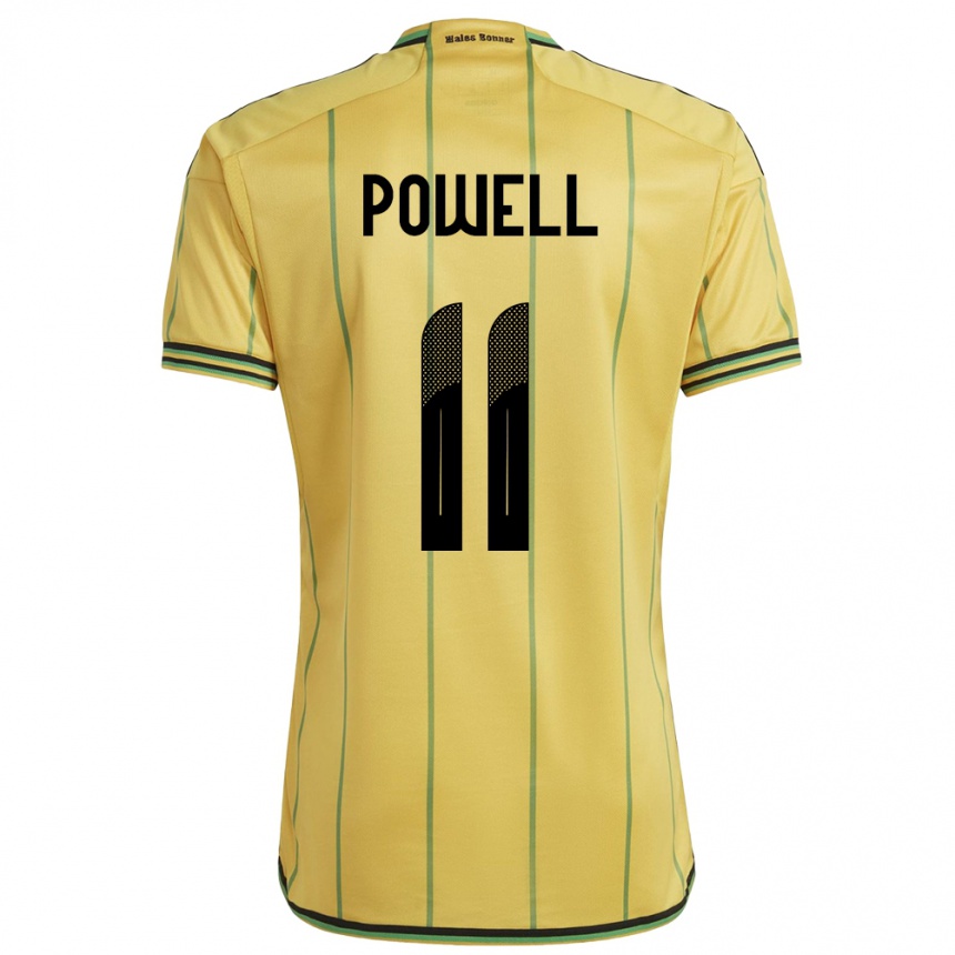 Niño Fútbol Camiseta Jamaica Destiny Powell #11 Amarillo 1ª Equipación 24-26