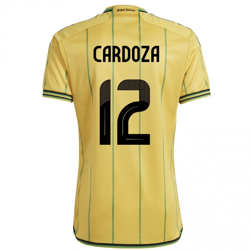 Niño Fútbol Camiseta Jamaica Naya Cardoza #12 Amarillo 1ª Equipación 24-26