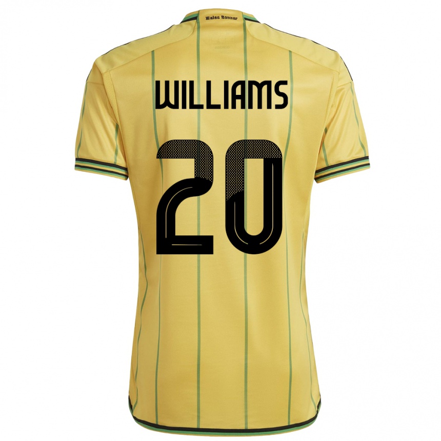 Niño Fútbol Camiseta Jamaica Victoria Williams #20 Amarillo 1ª Equipación 24-26