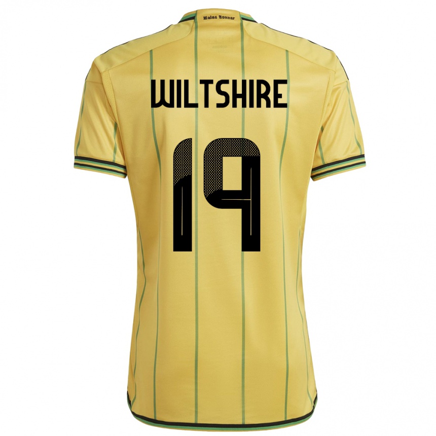 Niño Fútbol Camiseta Jamaica Tiernny Wiltshire #19 Amarillo 1ª Equipación 24-26