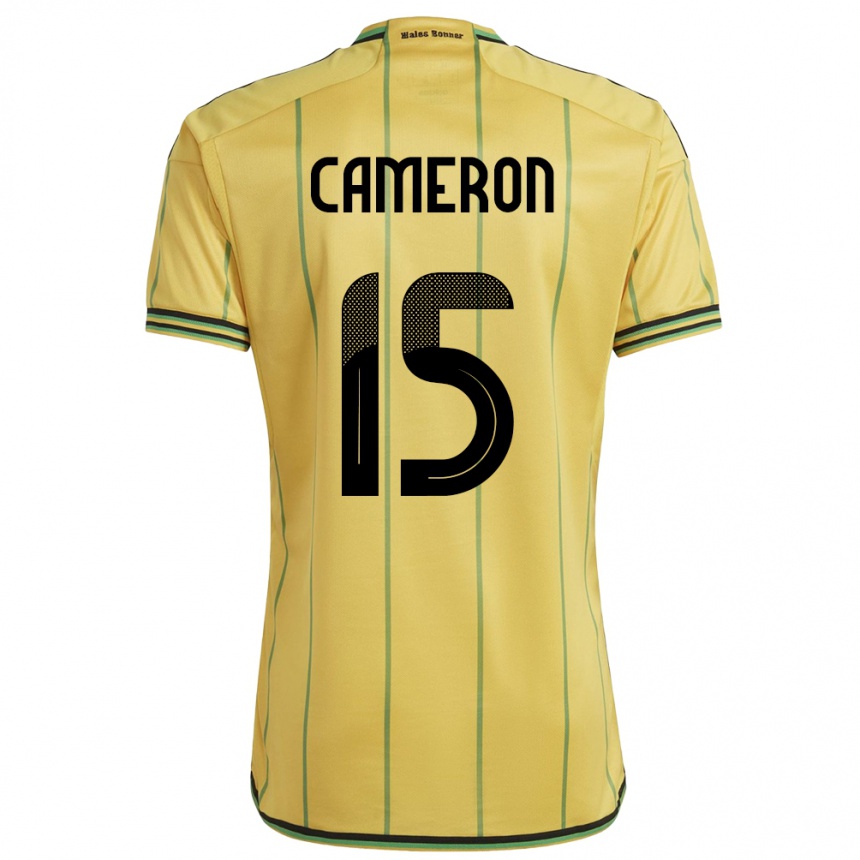 Niño Fútbol Camiseta Jamaica Tiffany Cameron #15 Amarillo 1ª Equipación 24-26