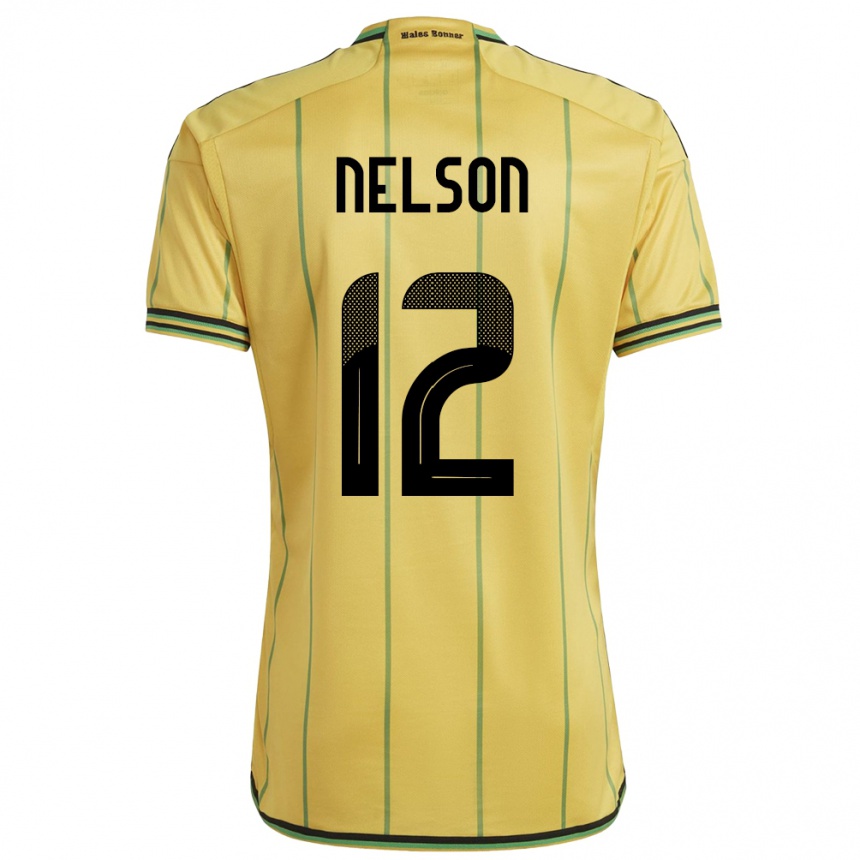Niño Fútbol Camiseta Jamaica Tyiesha Nelson #12 Amarillo 1ª Equipación 24-26