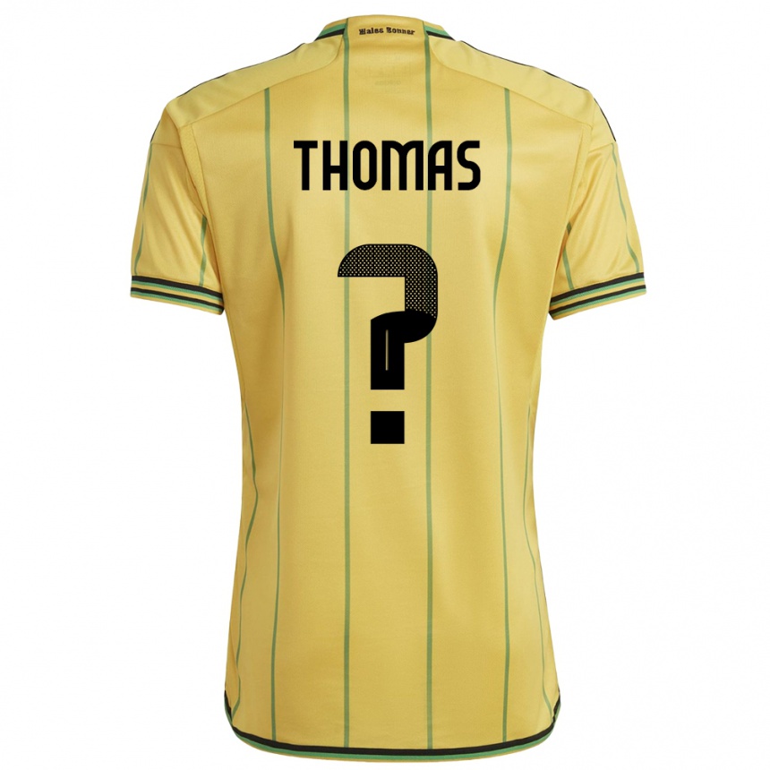 Niño Fútbol Camiseta Jamaica Kersha Thomas #0 Amarillo 1ª Equipación 24-26