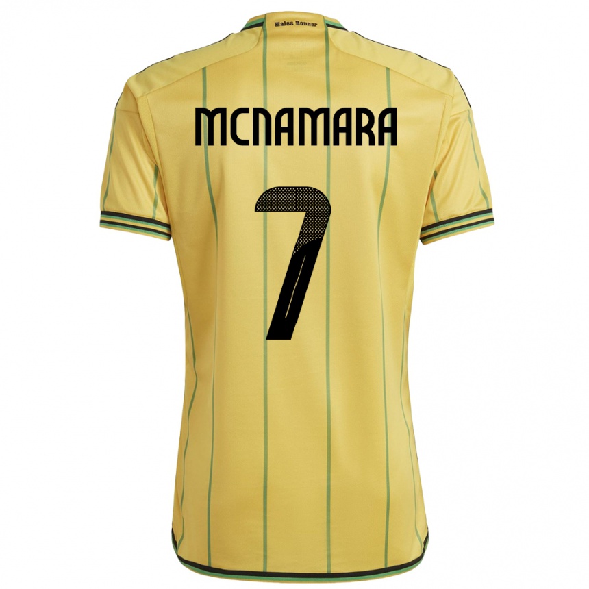 Niño Fútbol Camiseta Jamaica Peyton Mcnamara #7 Amarillo 1ª Equipación 24-26