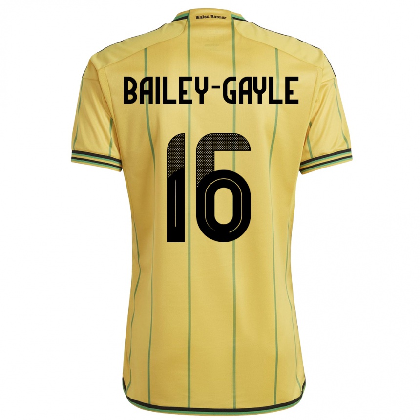 Niño Fútbol Camiseta Jamaica Paige Bailey-Gayle #16 Amarillo 1ª Equipación 24-26